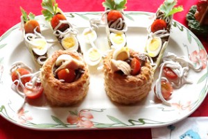 Volovanes con endivias a lo Arroyabe